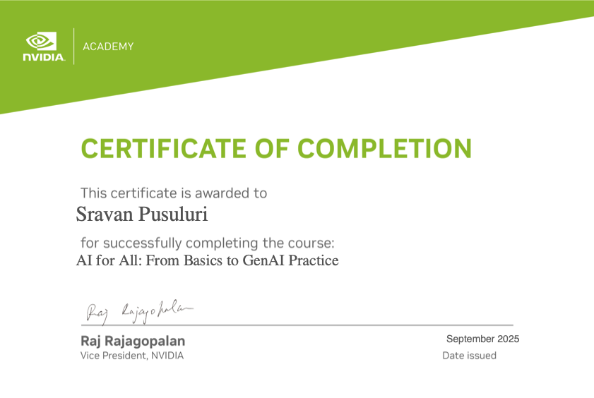 NVIDIA Certificate